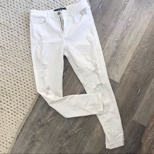 Hollister White Ripped Jeans